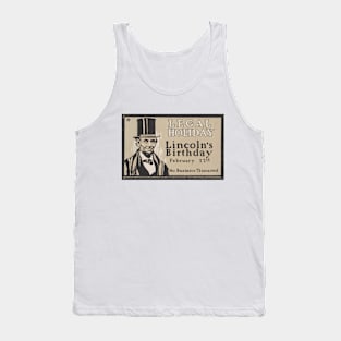 Lincoln's Birthday Legal Holiday Tank Top